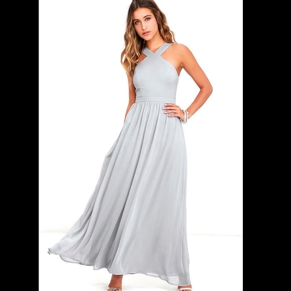Lulus Dresses & Skirts - Lulus Air of Romance Gray Maxi Dress
